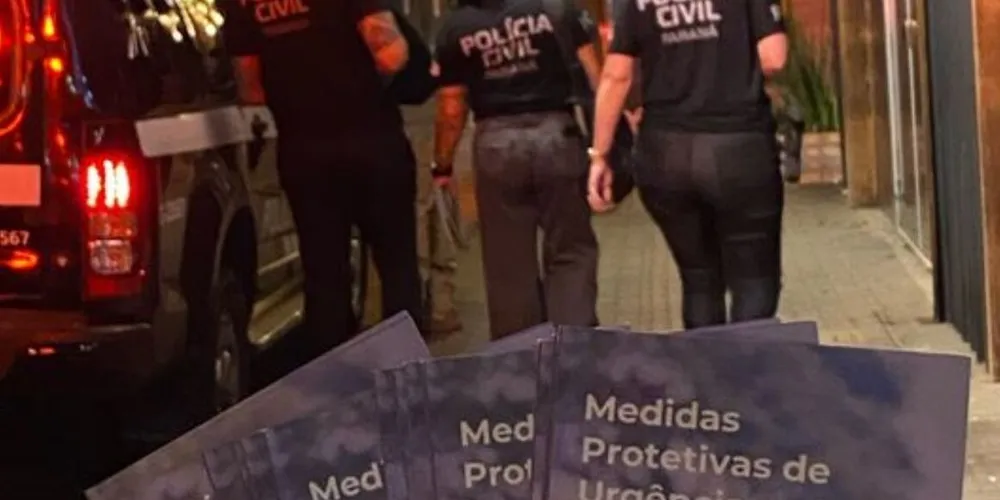 Foram distribuídos folders durante a ação