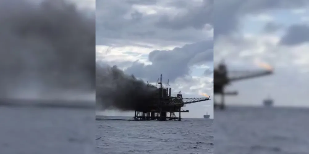 Plataforma fica na Bacia de Campos dos Goytacazes e pegou fogo nesta segunda-feira (21)
