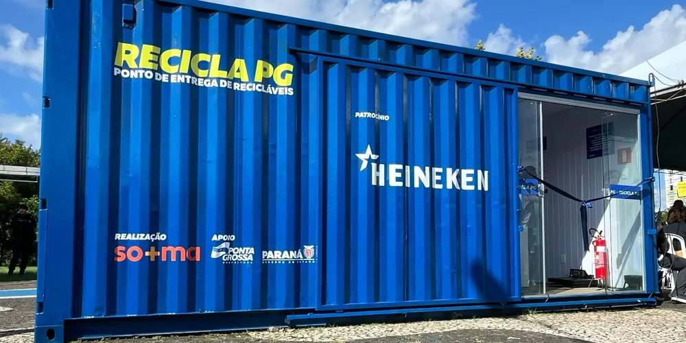Contêiner instalado no Parque Ambiental, na região central