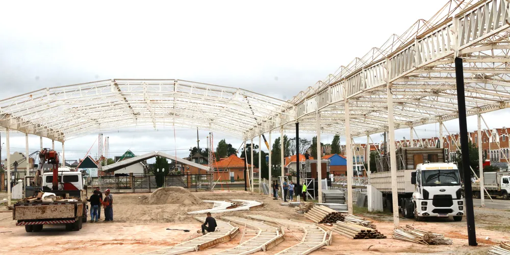 A estrutura estará pronta para o evento que começa na quarta-feira (19).