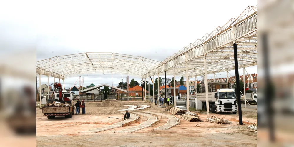 A estrutura estará pronta para o evento que começa na quarta-feira (19).