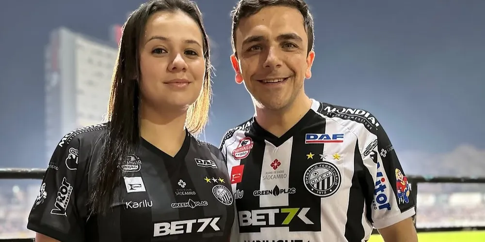 Thais Tizon e Aliel Machado no Estádio Germano Krüger, em Ponta Grossa.