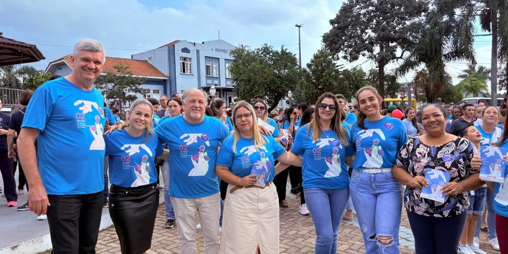 O prefeito Juca Sloboda participou da Caminhada