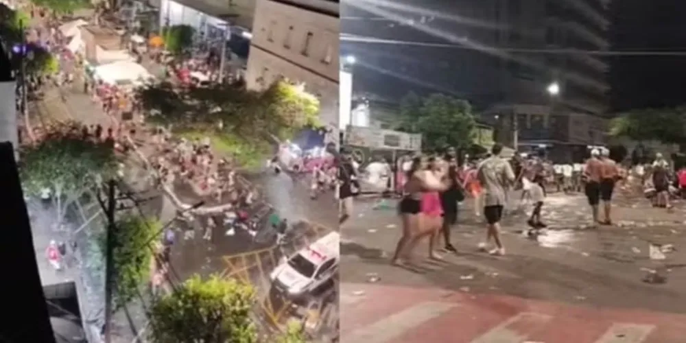 Imagens de câmera de segurança do acontecido