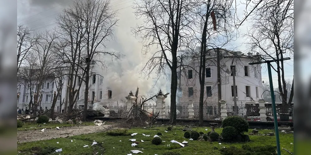 Cidade de Sumy teve infraestruturas destruídas devido aos ataques