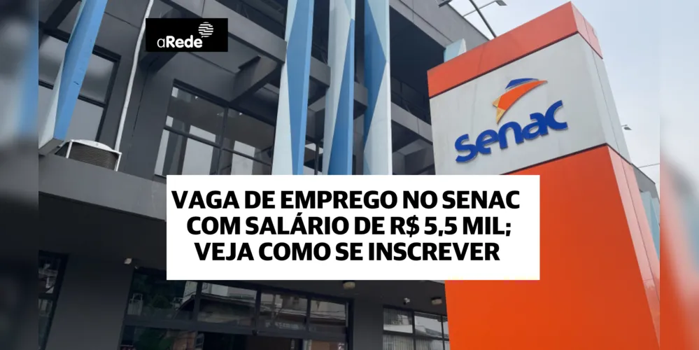 A vaga oferece salário de R$5.510,16 por mês, benefícios e jornada de 8h48min diárias, com horários vespertino e noturno.