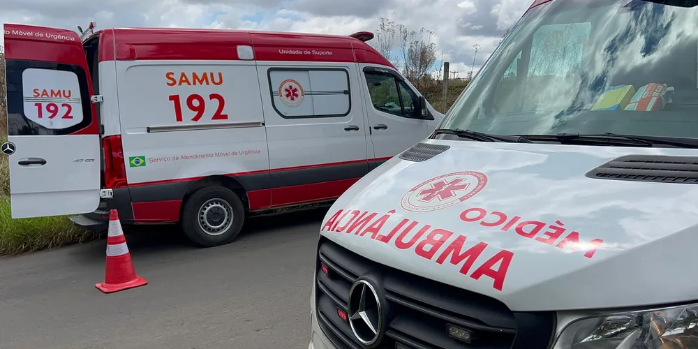 Equipes do Samu prestaram atendimento à ocorrência