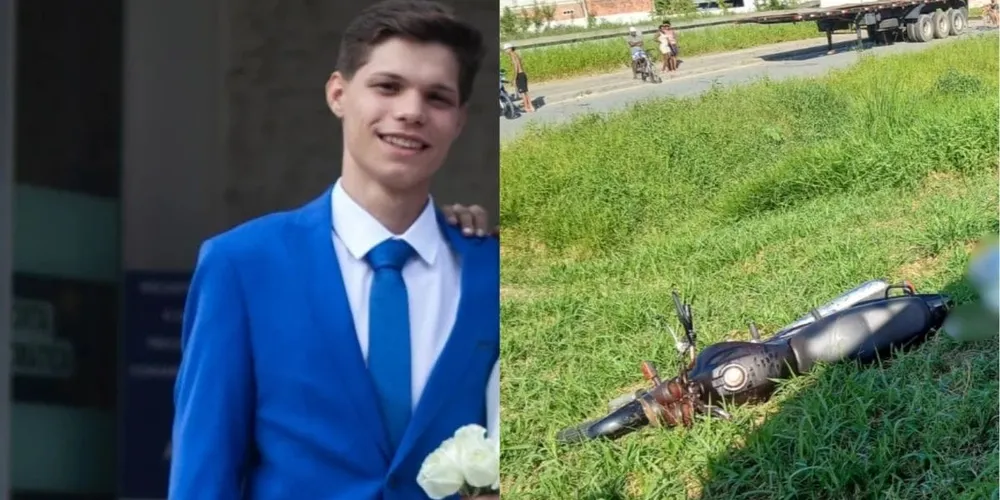 Rapaz morreu no local do acidente