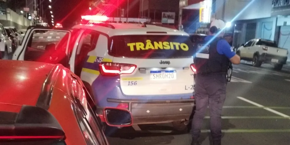 Uma equipe do Patrulhamento Viário de Trânsito atendeu a ocorrência
