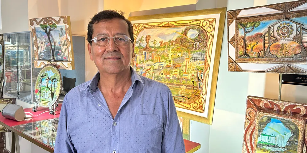 O pintor colombiano Henry Magont buscava um espaço em Ponta Grossa para expor suas obras