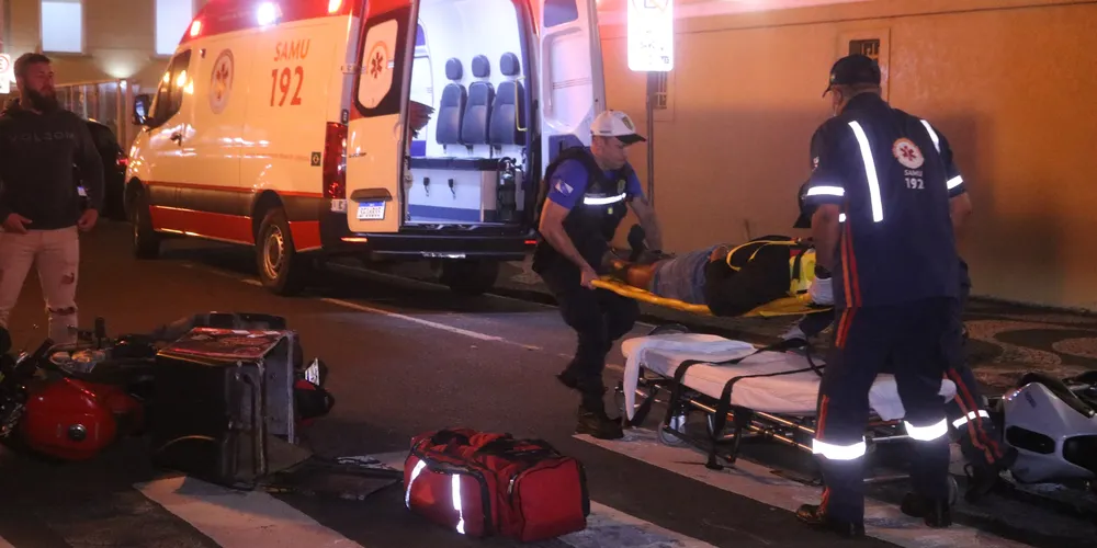 O motoboy foi encaminhado a casa hospitalar