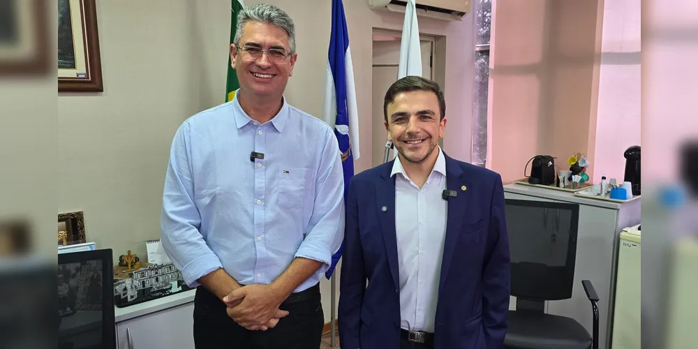 Julio Küller e Aliel Machado se reuniram antes do início da Sessão.