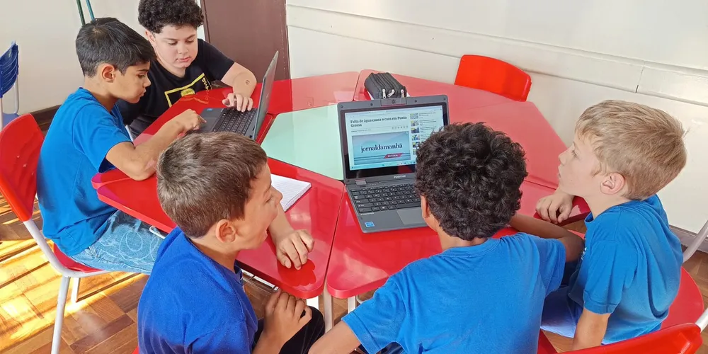 Conteúdos do Jornal da Manhã auxiliaram as pesquisas e estudos da turma