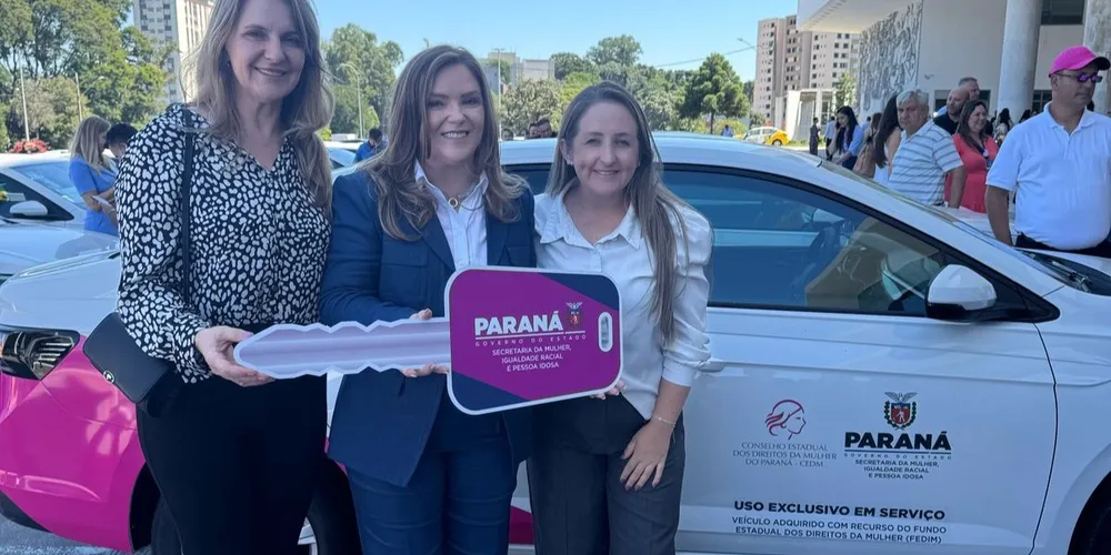 Ana Maria Pachalki (PSD), Leandre Dal Ponte e Adriele Sibelski Kuniski estiveram reunidas.