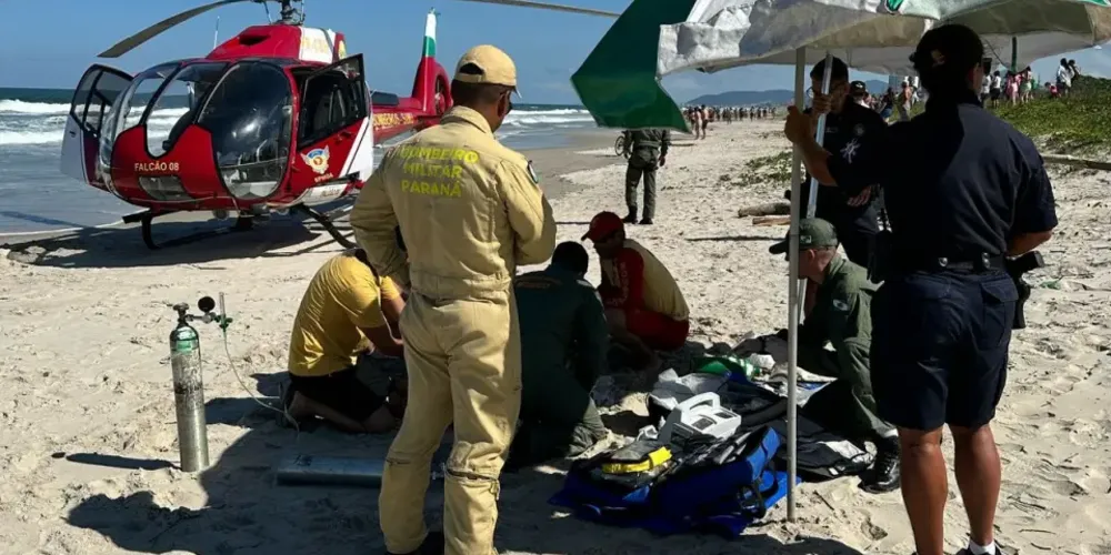 Irmãos se afogaram no Balneário Albatroz, em Matinhos