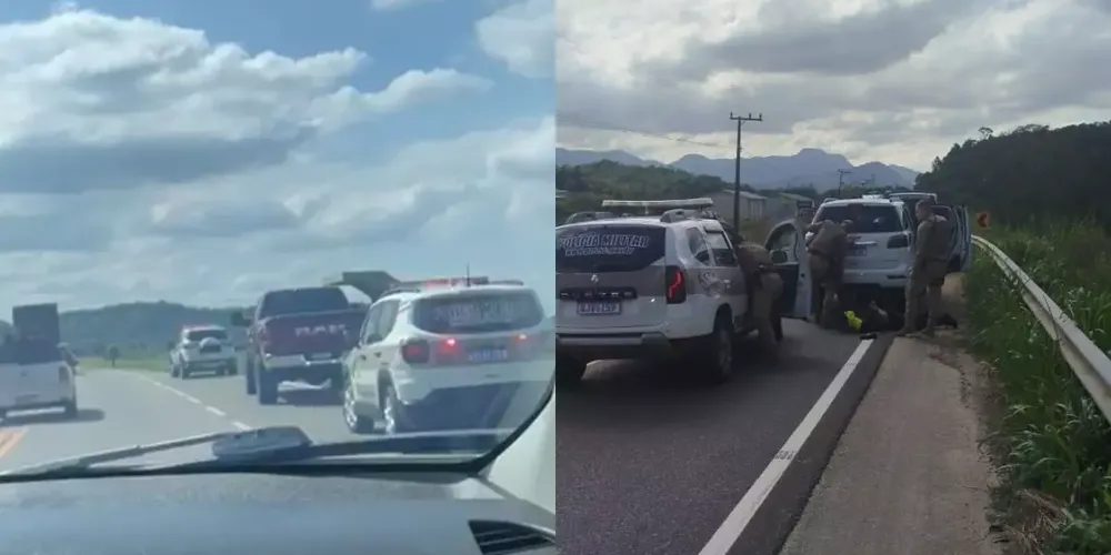 Uma megaoperação foi mobilizada para tentar prender os criminosos e recuperar os veículos