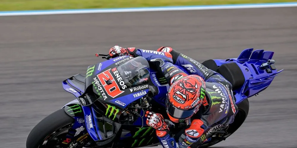 Fábio Quartararo em ação pelo MotoGP