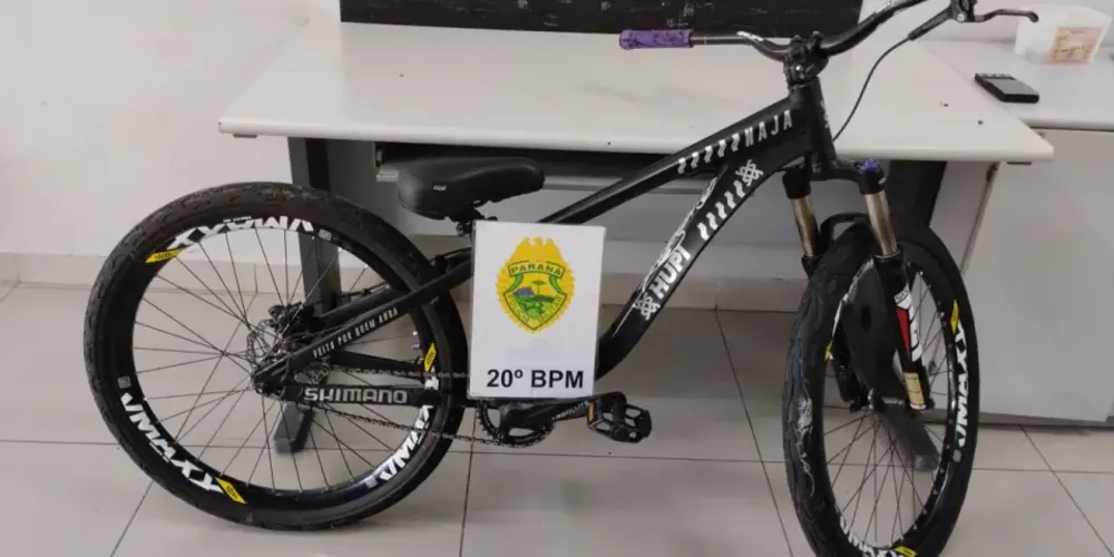 A bicicleta foi recuperada pela Polícia Militar