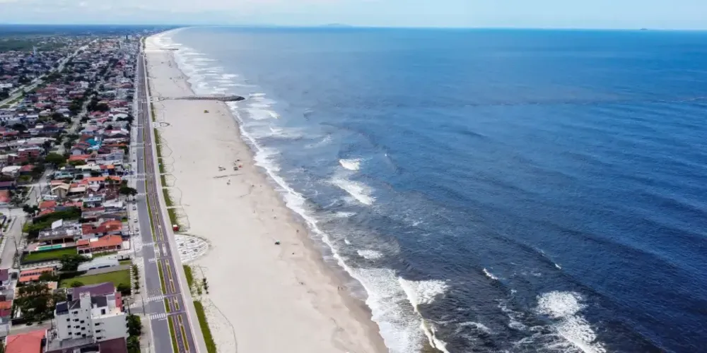 Balneário Flamingo, em Matinhos, no litoral do Paraná
