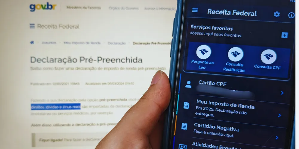 Declaração pré-preenchida pode ser acessada no computador e no celular