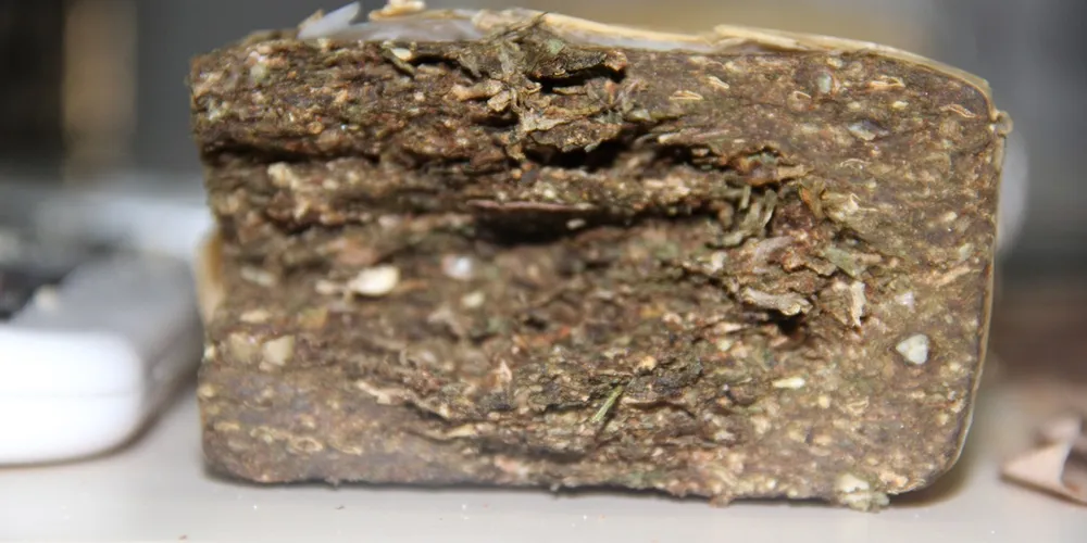 A droga apreendida foi localizada no chinelo da mulher