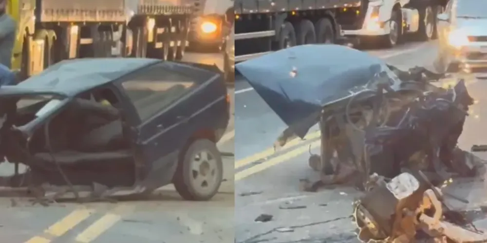 A PRF precisou interditar a pista nos dois sentidos