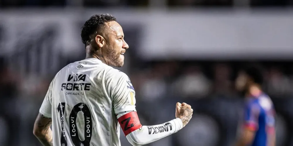 Neymar durante a classificação contra o Bragantino