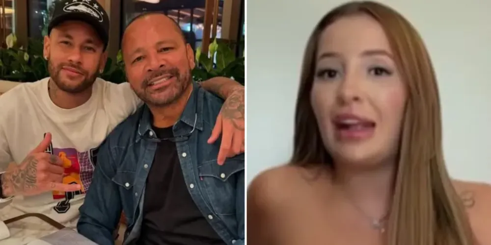 Modelo identificada como Any Awuada afirmou ter recebido R$ 20 mil para entreter Neymar Jr. e seus amigos durante uma festa privada; pai de Neymar teria tentando acobertar suposta traição