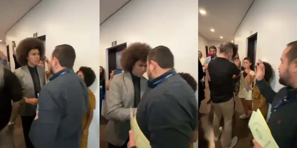 A confusão aconteceu nos corredores da casa legislativa