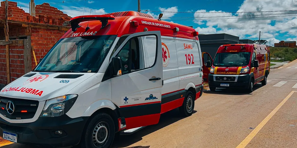 O Samu foi deslocado para o local do acidente