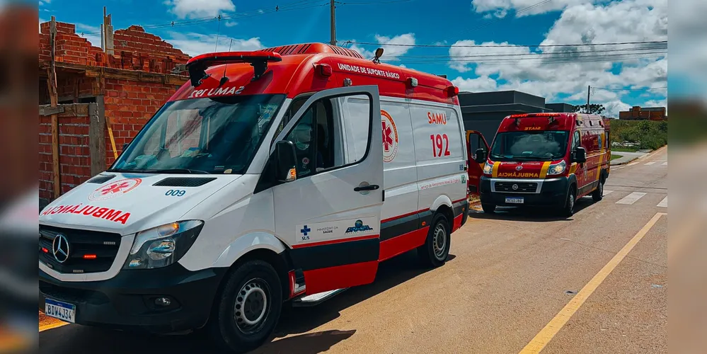 O Samu foi deslocado para o local do acidente