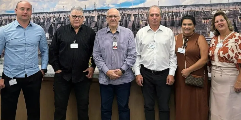 Sanson esteve em reunião com representantes da Itaipu nesta quinta-feira (13).