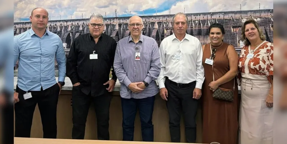 Sanson esteve em reunião com representantes da Itaipu nesta quinta-feira (13).