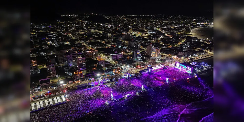 A edição dos grandes shows do Verão Maior Paraná contou também com a transmissão dos shows para todo o Brasil