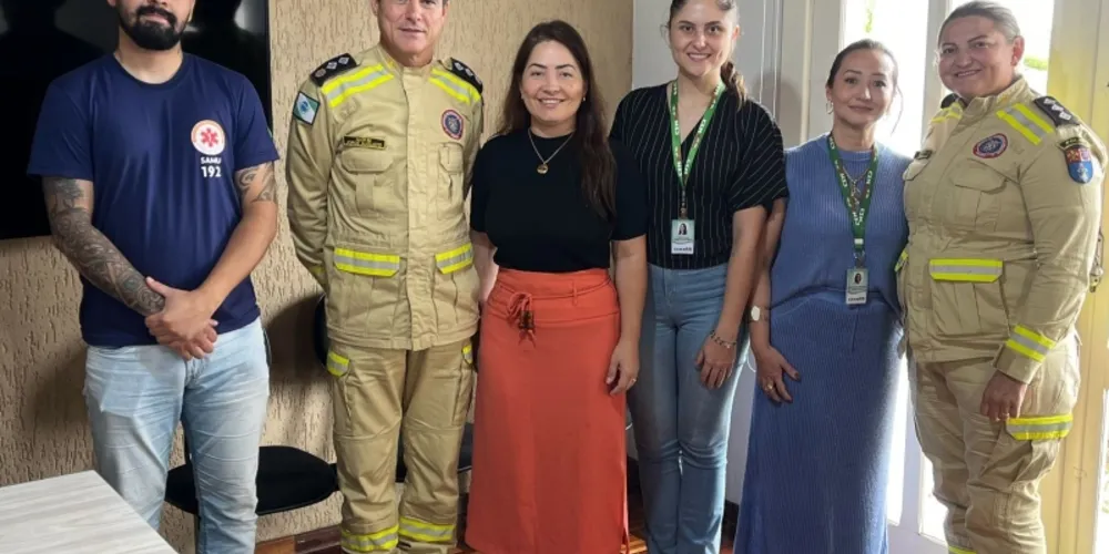 Integrantes do CimSamu e da 6ª Companhia Independente de Bombeiros estiveram reunidos