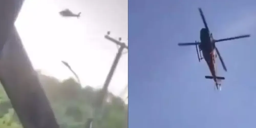 Helicóptero voava baixo quando criminosos começaram a atirar