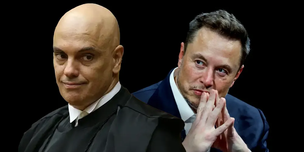 Alexandre de Moraes e Elon Musk