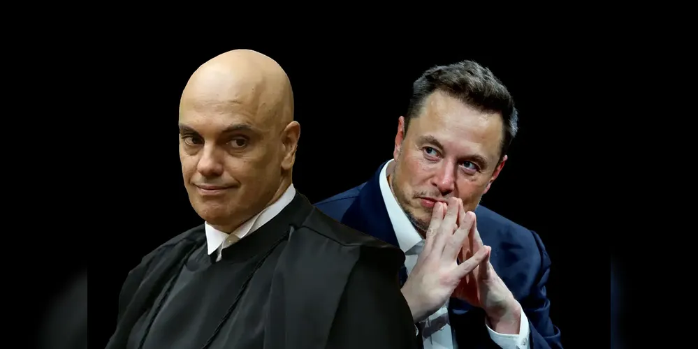 Alexandre de Moraes e Elon Musk