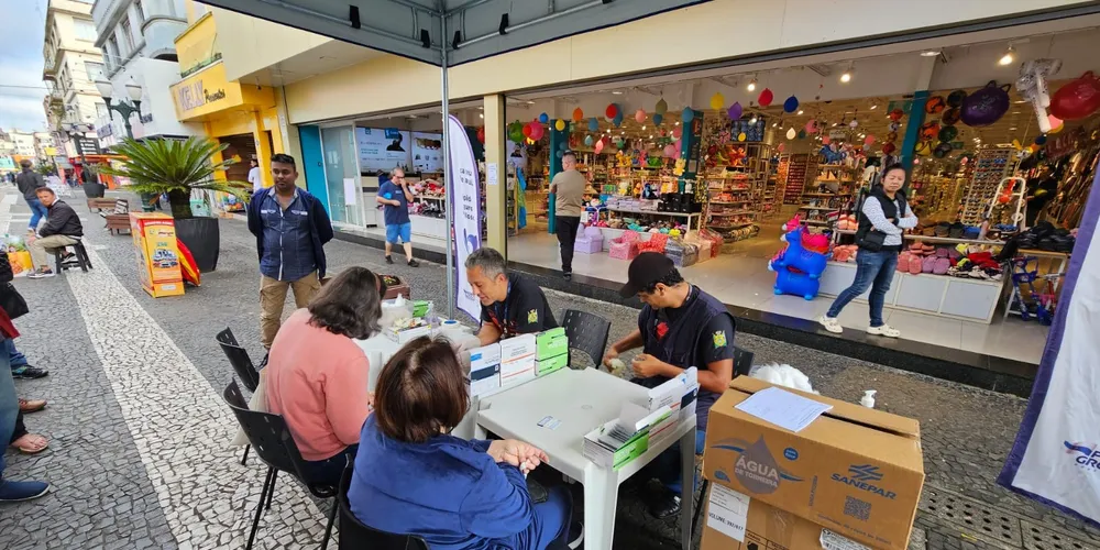 A ação aconteceu no Calçadão