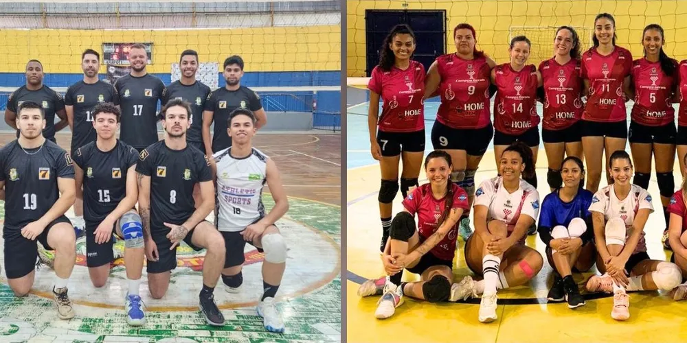 Time de Palmeira masculino e de Tibagi/Guartelá feminino