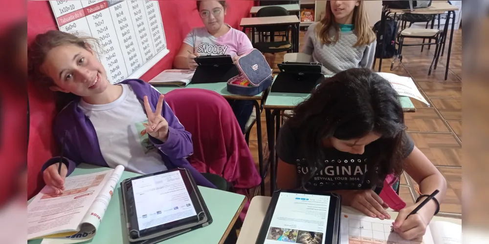 Tecnologia foi um dos recursos auxiliares em sala