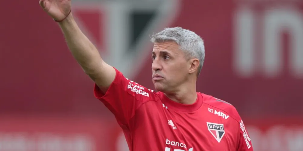 Hérnan Crespo treinando o São Paulo