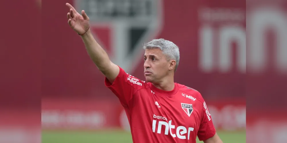 Hérnan Crespo treinando o São Paulo