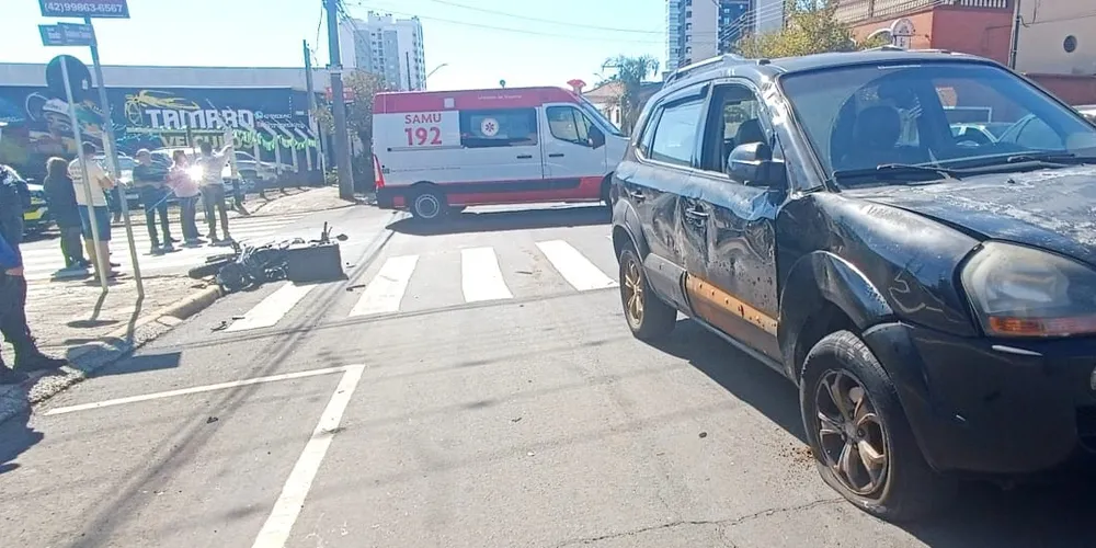 Vítima foi atendida pelo Samu e levada ao HU-UEPG