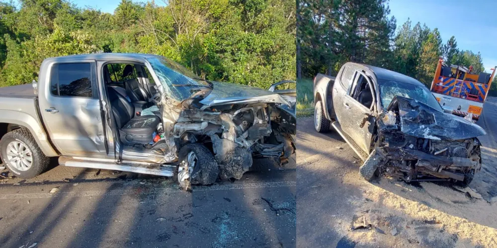 Acidente envolveu uma L200 Triton e uma Amarok