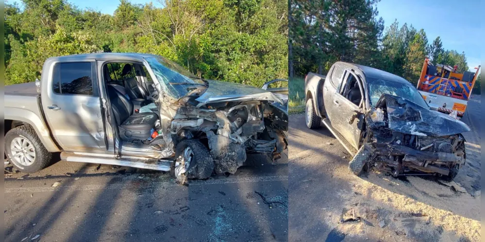 Acidente envolveu uma L200 Triton e uma Amarok