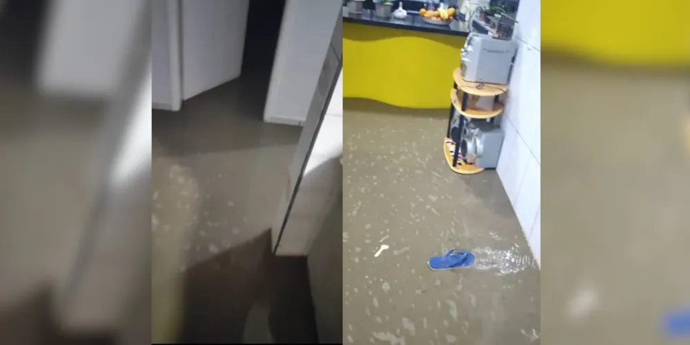 A água tomou conta do local