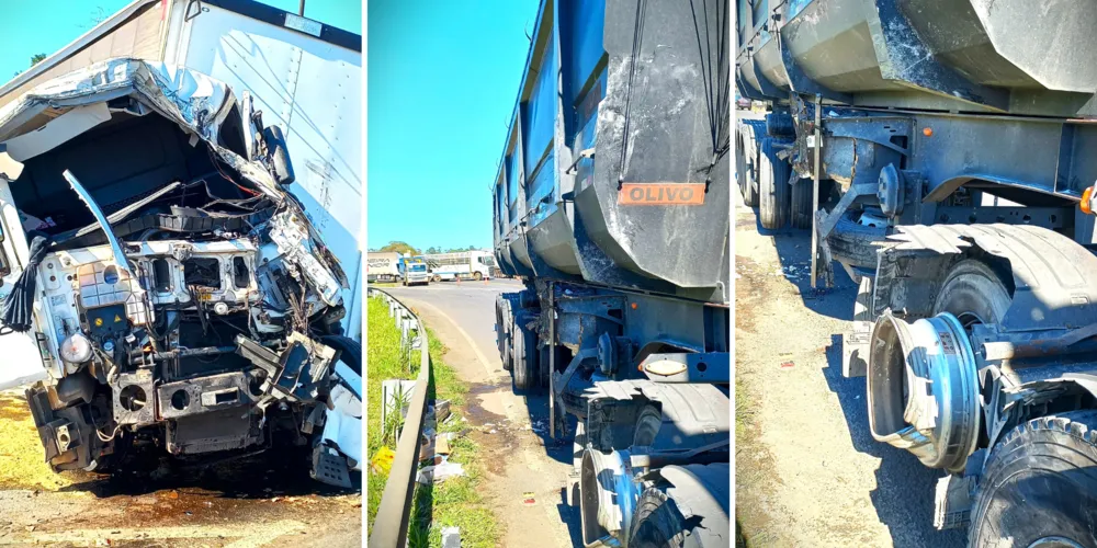 Acidente resultou em danos materiais nos veículos