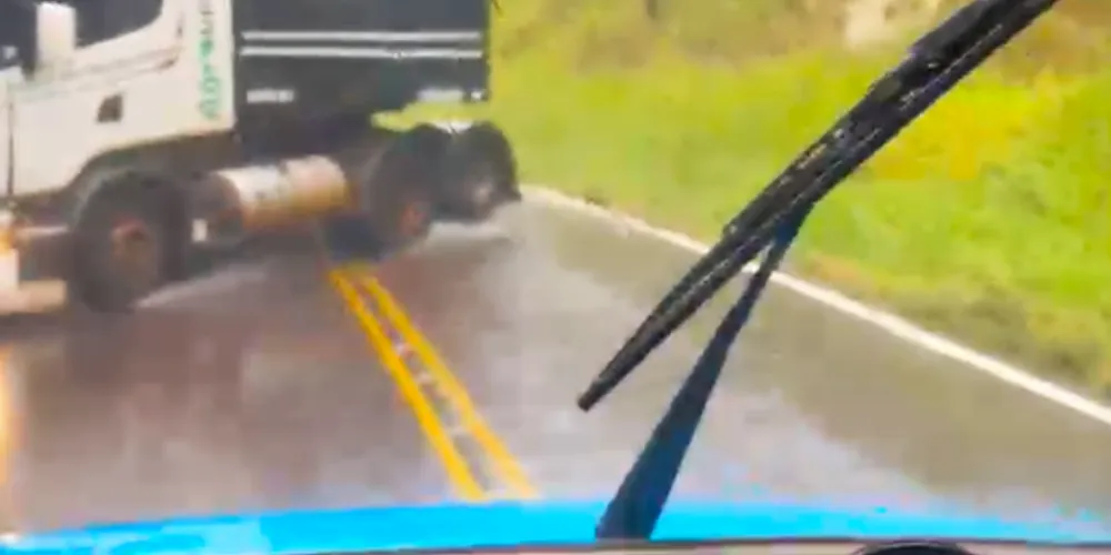 Colisão frontal quase aconteceu entre Castro e Tibagi