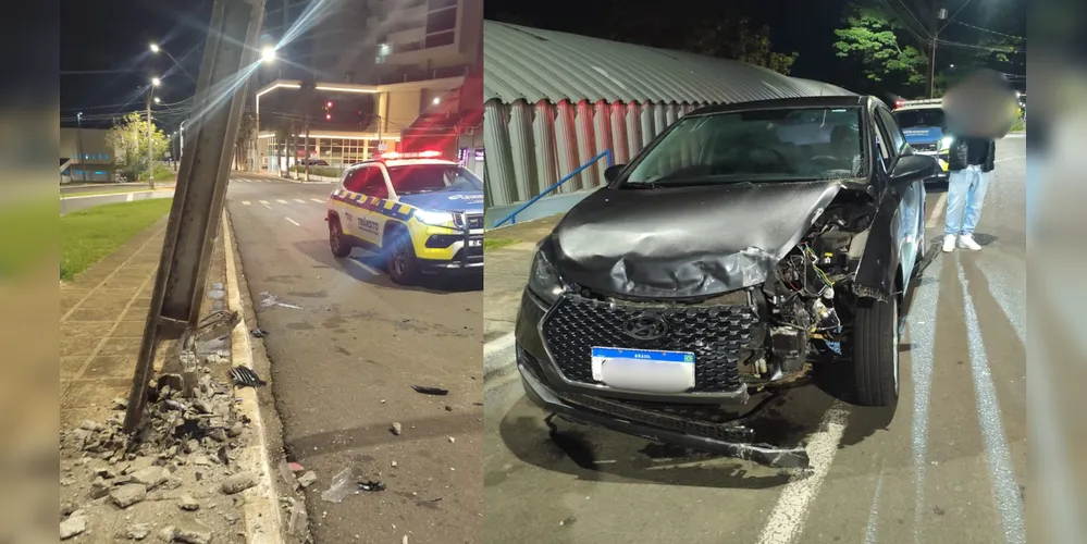 Acidente aconteceu na Rua Benjamin Constant